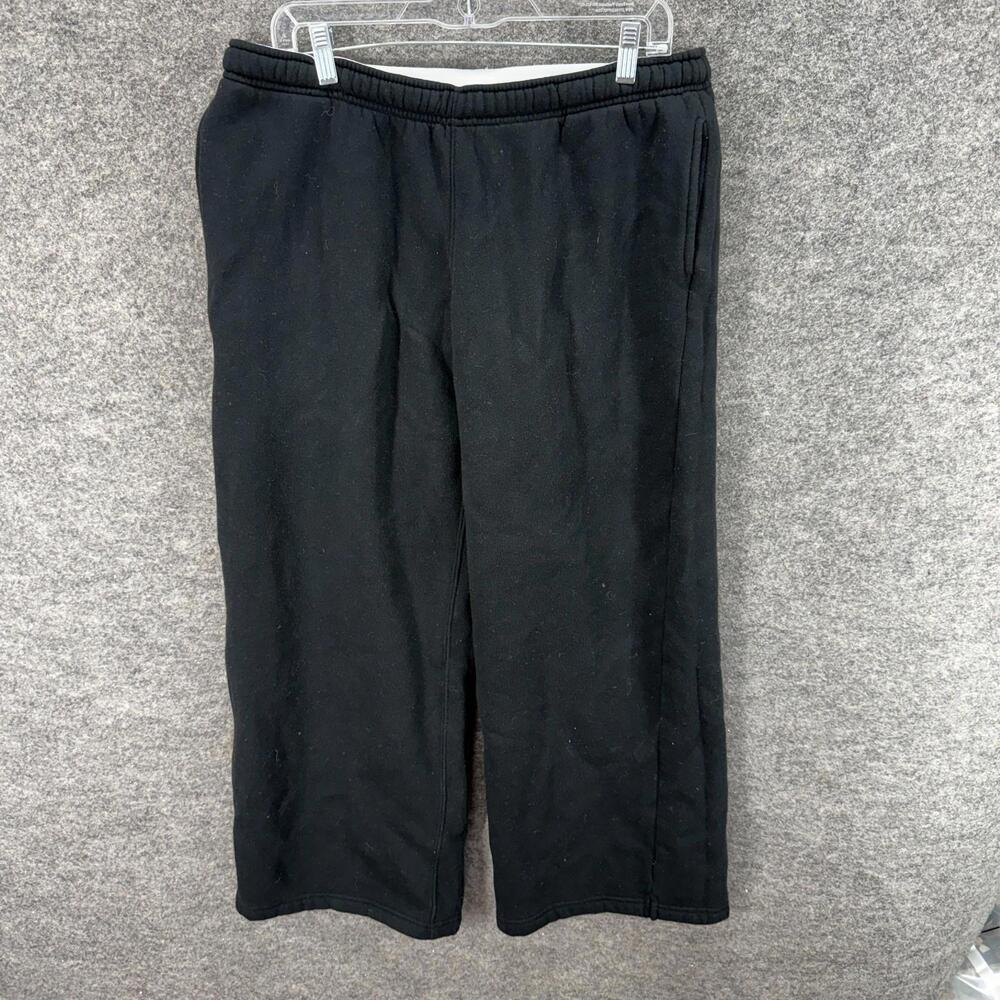 Wild Fable Sweatpants Women L Large Black Mid Rise Flat Front Fleece Pull On